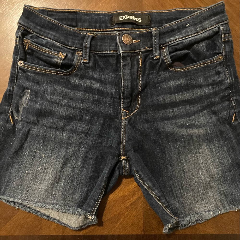 Juniors Size 6R Express Jean Frayed Shorts
